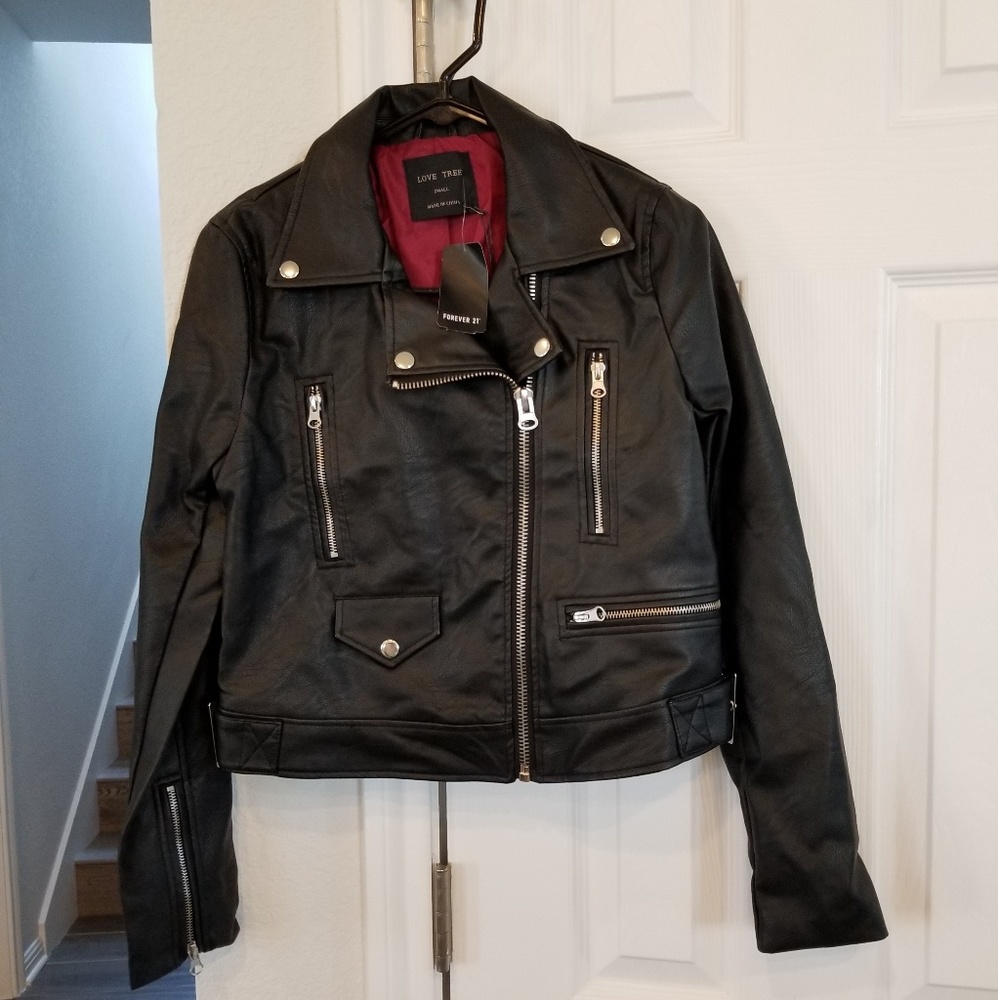 Faux leather jacket